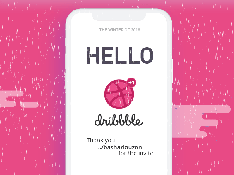 Hello shot dribbble first shot welcome