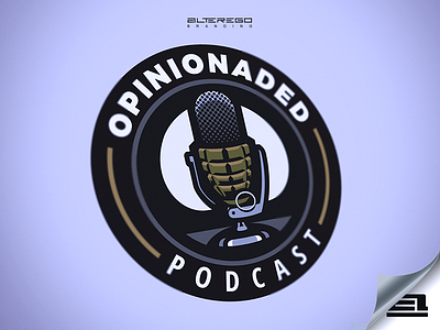 Opinionaded Podcast alterego branding esport logo logo opinionaded podcast sport logo