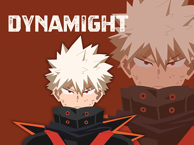 dynamight a.k.a Katsuki Bakugo anime design graphic design illustration katsuki bakugo mha my hero academia vector