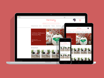 Harmony - an online responsive marketplace e commerce ipad iphone mac responsive