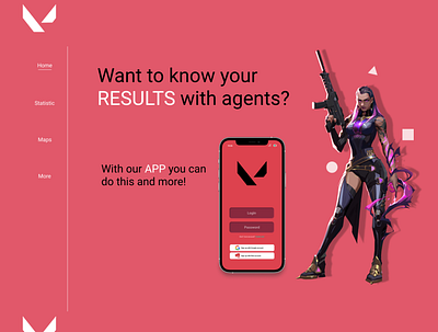 Valorant App app design figma ui uiux user experience ux webdesign