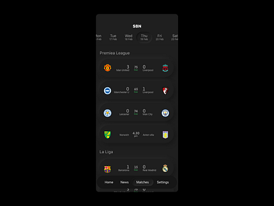 Football app app application dailyui neumorphic neumorphism soft ui ui ux uxdesign