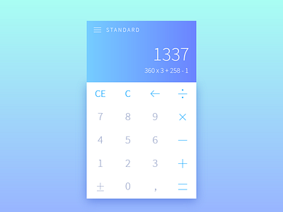 Daily UI #004 - Calculator