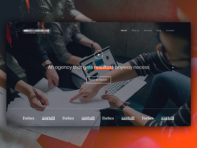 Marketing Agency website rework agency dark digital header hero landing marketing ui ux webdesign white