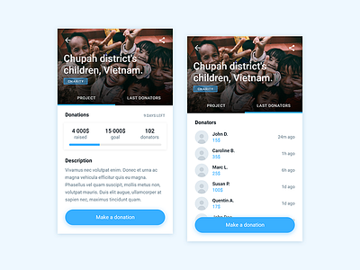 App exploration app application charity interface mobile ui ux