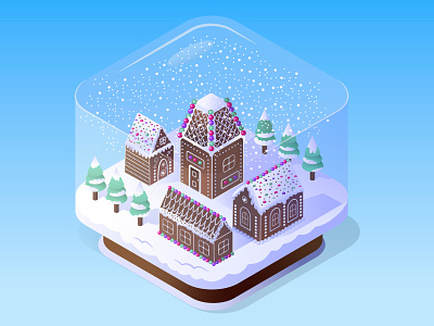 Isometric Christmas chistmas design gingerbread gingerbread house house houses illustration isometric isometric vector jelly beans snow snowball vector vector illustration vector image