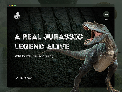 T-REX Show animal animals dino dinosaur green shot ui ux web website