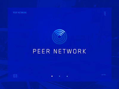 Peer Network Logo bitcoin blue crypto logo p2p ui ux vpn