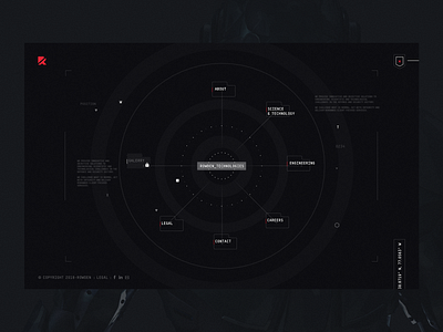 Rowden Technology Navigation army black military tech ui ux web website