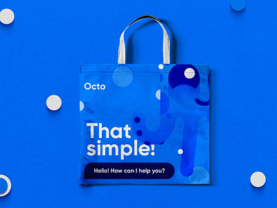 Octo Branding bag design blue branding branding agency branding and identity branding design cute animal cute art design illustration logo typography ui vector white