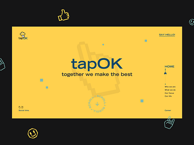 TapOK Website design ui ux web website yellow