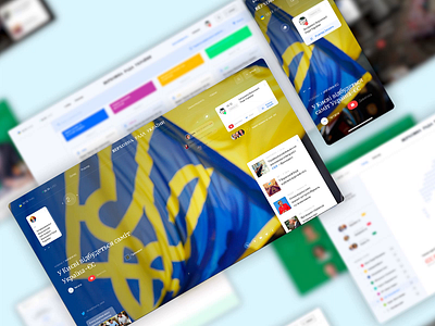 Verkhovna Rada of Ukraine Website concept blue concept design government ui ux web website yellow