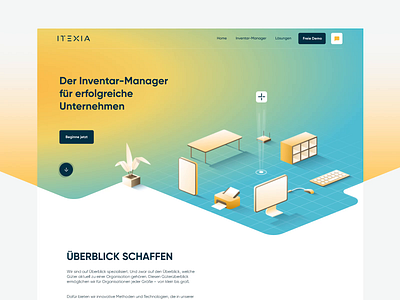 Itexia Website blue design icon illustration ui ux vector web website white yellow