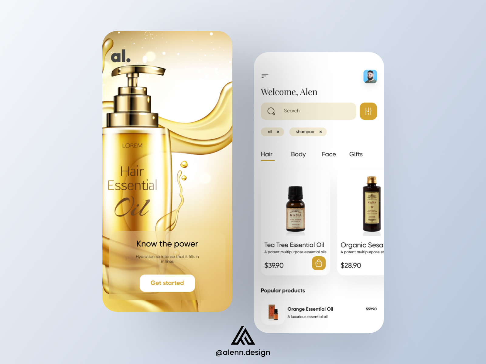 Beauty App - UI Design by Alenn.design on Dribbble