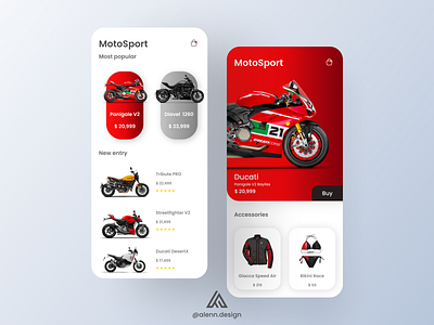 Motosport App Sales - UI Design 😍 android app branding car design design app dribbble post graphic design ios like logo moto motocycle photoshop ui uiux