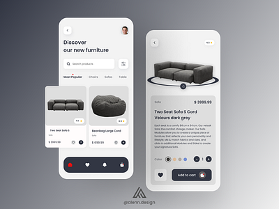 Furniture Sales App - UI Design