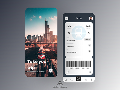 Ticket Train Sales App - UI Design 😀 adobexd android app bookingapp design design app dribbble post figma graphic design ios reservation reservationapp ticket train travel trip ui uiux ux websitedesign