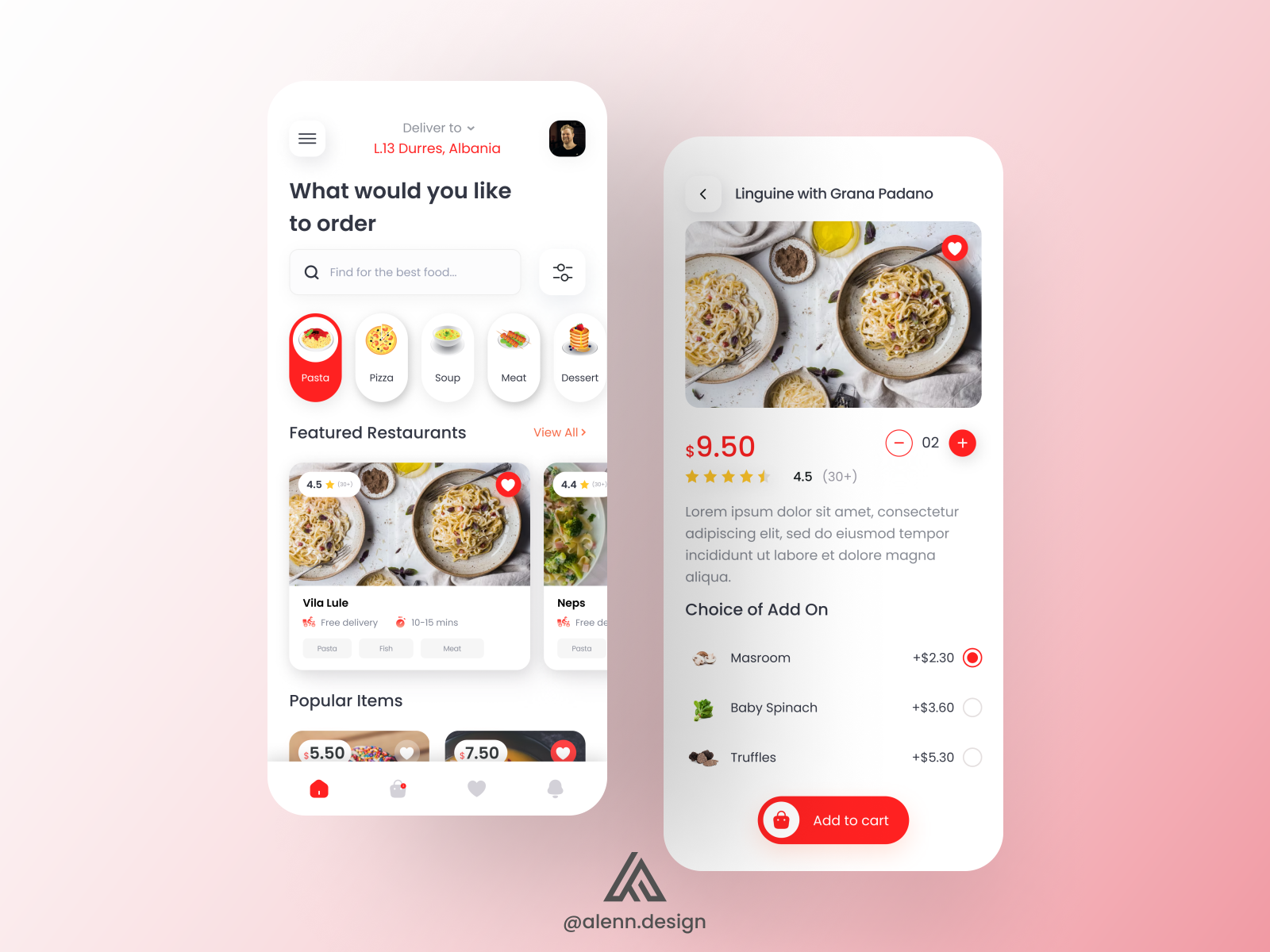 Food Delivery App UI Design In Progress 😍 by Alenn.design on Dribbble