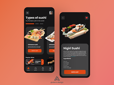 Sushi App Sales - UI Design 😍 adobexd android app design design app dribbble post figma graphic design ios japan motion graphics sushi sushifood templates ui uiinspiration uitrends userinterface ux wireframe