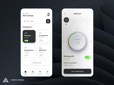 Smart Home Control 3d ac android animation app branding control controlhome design design app dribbble post graphic design home ios motion graphics samsung smart smarthome ui ux