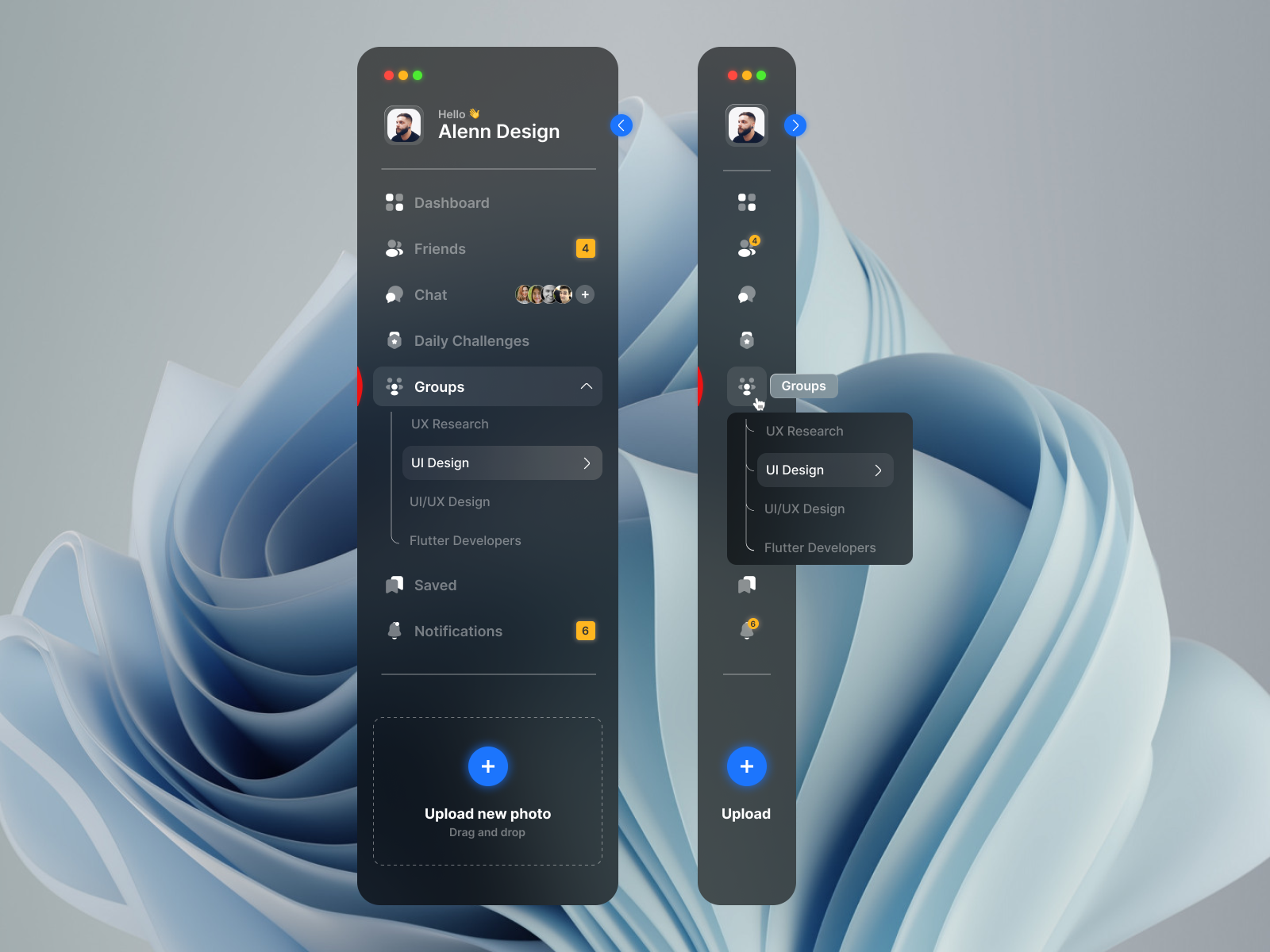 Sidebar Concept UI Design 😀 😍 by Alenn.design on Dribbble