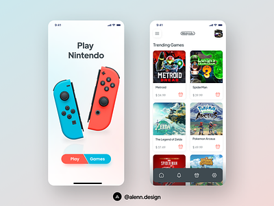 Nintendo Games Store App UI Design android app design design app dribbble post game design games games store gaming ios minimal nintendo store ui ui design uiux ux uxui web