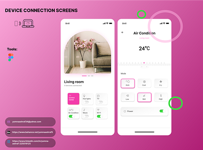 Devices connection to your phone 3d animation app design logo ui ux vector