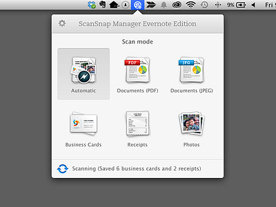 Scansnap Manager Evernote evernote icons mac scanner scansnap toolbar ui