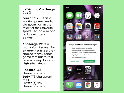 Daily UX Writing Challenge - 2