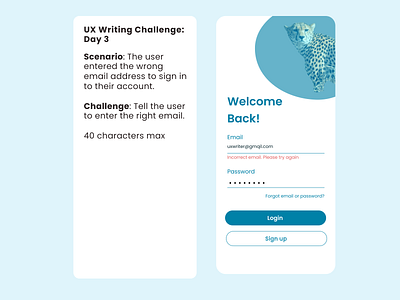 Daily UX Writing Challenge - 3 dailyuxwritingchallenge microcopy uxcopy uxwriter uxwriting uxwritingchallenge