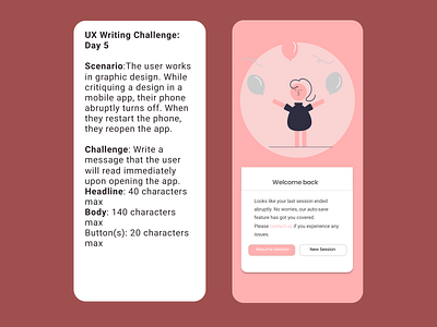 Daily UX Writing Challenge - 5 dailyuxwritingchallenge microcopy ui uxcopy uxwriter uxwriting uxwritingchallenge