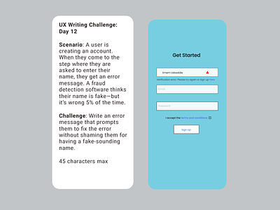 Daily UX Writing Challenge - 12