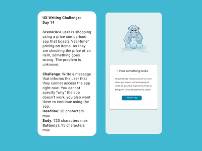 Daily UX Writing Challenge - 14 dailyuxwritingchallenge microcopy uxcopy uxwriter uxwriting uxwritingchallenge