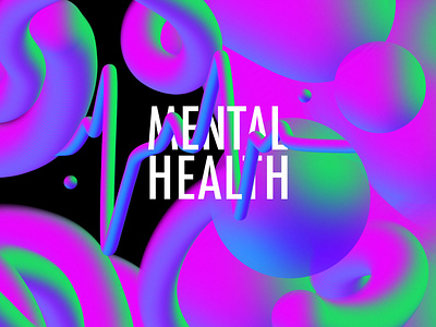 Concept Poster / Mental Health design graphic design health illustration mental mentalhealth neon poster