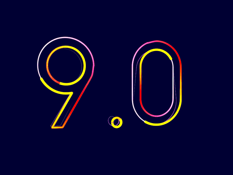 9.0 logo；gif