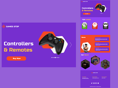 Gaming News & Store Website app design game stores gaming sites ui ux web design websites