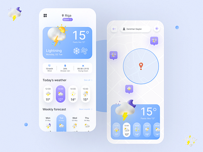 Weather adobe illustratore application blender branding design forecast forecast app graphic design illustration ui ui design uiux uiux design ux design vector weather weather app web deisgn