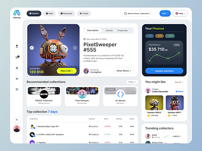 Altercap blockchain crypto dashboard finance nft nft design nft market nft marketplace nft website ui ui design uiux design uiux trends user experience user interface ux ux design