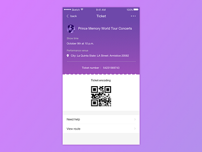 Ticket page