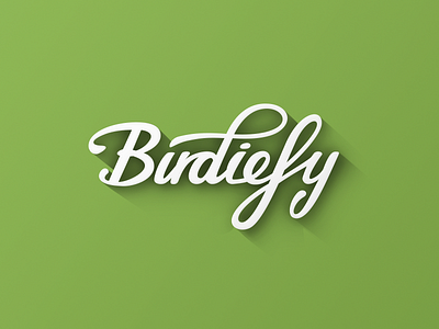 Birdiefy Logo birdiefy flat flat design golf green lighting logo long shadow white