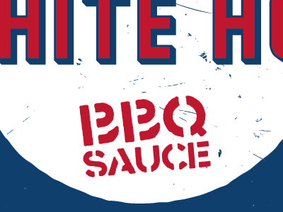 BBQ SAUCE bbq label white hot