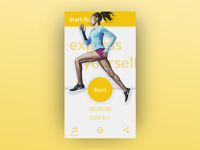 Workout Tracker appdesign daily ui fitness flat health running workout