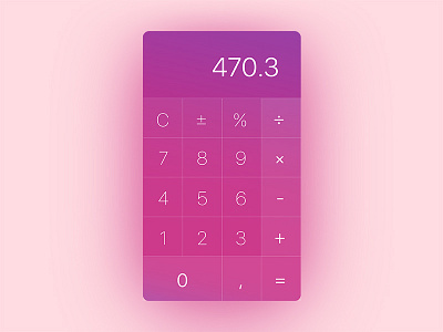 Calculator App appdesign calculator daily ui flat gradient math ui ux