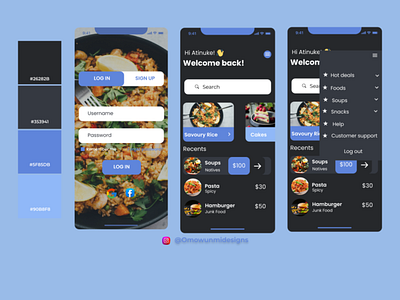 Food app tryout app branding design food icon illustration logo typography ui