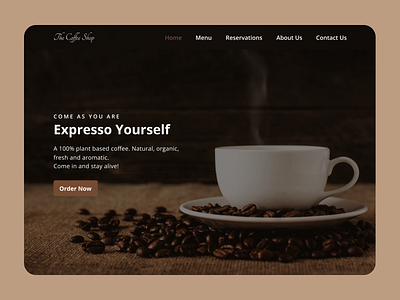 Coffee Shop Landing Page