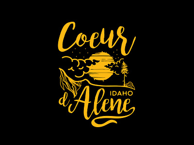 Coeur D'Alene Idaho 2022 branding contests design graphic design idaho illustration logo tees tshirts typography vector