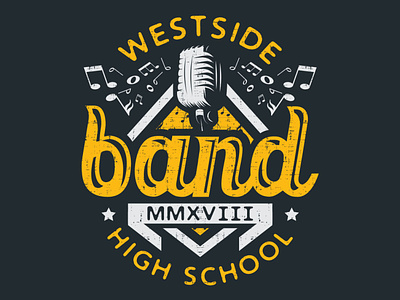 IMAGEMARKET - BAND 2018 band branding contests design graphic design illustration imagemarket logo school student council tees typography vector