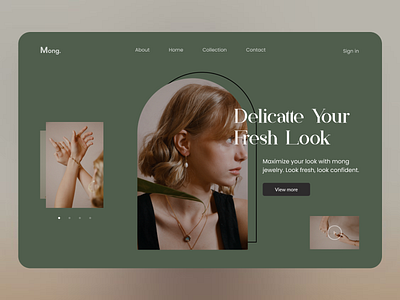 Jewelry - Landing Page beauty branding design explore fashion illustration jewelry landing portofolio product ui