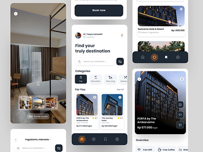 HowTell - Hotel Booking App apps book booking design explore homestay hotel kost mobile product rent staycation ticket travel ui