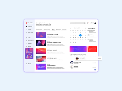 Course Dashboard UI Design app branding design typography ui ux website